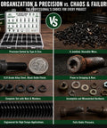 1260 Piece M4 Screws Kit With Hex Socket Button Head And Cap Head Bolts 6 To 40mm 12 9 Grade Carbon Steel Black Oxide Metric Fasteners Packed With Nuts Flat Washers Lock Washers And Two Hex Wrenches organized in labeled case