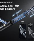 Exploded view of 1920x1440P HD lens and chip in Dual Lens 1920P HD Endoscope Camera With 8 LED Lights, phone image comparison
