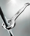 Joker Ratcheting Combination Wrench 12x170.7mm Multi, Non Slip Limit Stop, showing Double Hex Grip on metal bolt