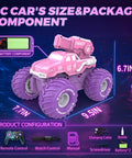 Amphibious 3-In-1 RC Stunt Car For Kids, 4WD Offroad That Transforms To Water Boat With Built-In Water Gun, size and parts