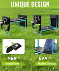 Wide 10 Inch Taller Garden Kneeler And Seat Folding Stool with EVA Foam Pad and NBR Cushion in a field.