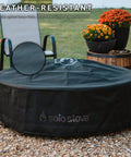 Surround Shelter Small Fire Pit Surround Cover For Heavy Duty Weatherproof Protection from Rain Snow Dust, black cover