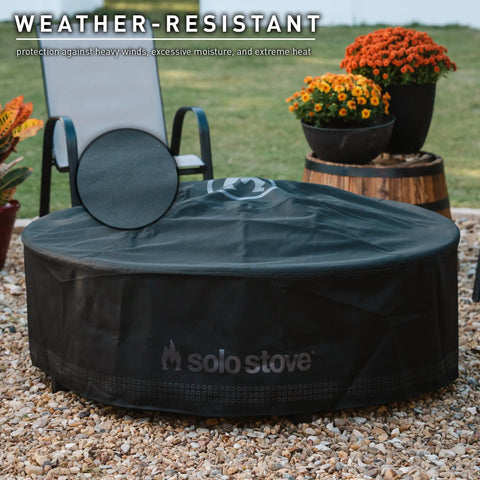 Surround Shelter Small Fire Pit Surround Cover For Heavy Duty Weatherproof Protection from Rain Snow Dust, black cover