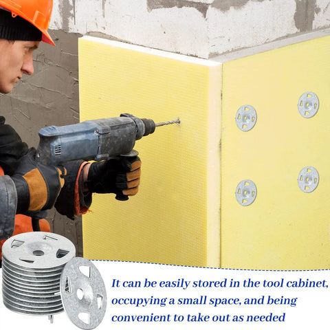 Straight Up Solid Galvanized Steel Washers Measuring One Eight Inch Wide, Rust Resistant Heavy Duty Fasteners In A Handy One Fifty Pack for wall insulation application.