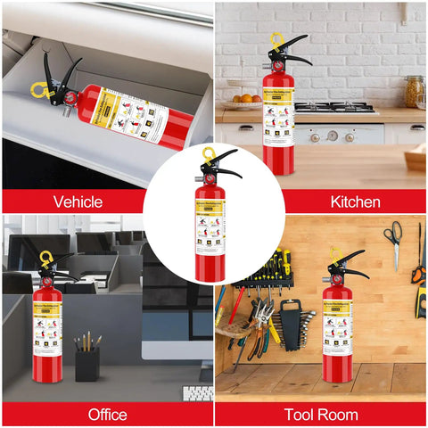 4 Pack ABC Dry Chemical Fire Extinguishers With Mounting Bracket Straight Up Built Tough To Handle Extreme Cold And Scorching Heat For Garages And Cars Six Year Shelf Life Keeps Your Crew Safe Anytime Anywhere