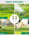 Heavy Duty All Metal Impact Sprinkler With Zinc Alloy Head On Sturdy Spike Base Delivers 360 Degree Coverage And Easy Adjustable Arc For Workhorse Large Area Lawn And Garden Irrigation