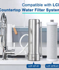 Replacement Filter Pack For Countertop Water Filtration Systems With 6-Stage Filtration And Silver Ions Enhanced on sink