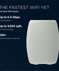 Q14 Tri Band Mesh WiFi 6E System With Lightning Fast Speeds Up To 5.4 Gbps For 100 Plus Devices And A 2.5 Gbps WAN Port, front view