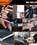 178 Piece Socket Wrench Set With Quick Release Ratchet Includes One Quarter Inch, Three Eighths Inch, One Half Inch Sockets, CRV High Carbon Steel, Extension Bar, Bit Sockets, For Auto Repair, Home, Garage, And Workshop, Durable Toolbox in use for various mechanical tasks