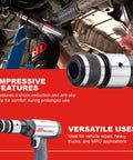 High Impact Air Hammer With Vibration Reduction, 3,530 BPM, 2-5/8 In Stroke, Round Shank, during vehicle repair
