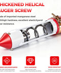 Heavy Duty Portable Grain Suction Auger Screw Conveyor With 16 Ft Flexible Hose For Transferring Corn Wheat Rice Feed And Fertilizer Smoothly, featuring thickened helical auger screw made of manganese steel.