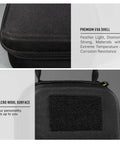 Close-up of Weather Resistant EVA Storage Case showing premium EVA shell and Velcro wool surface detail.