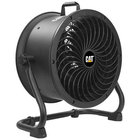 Built Tough 14 Inch Drum Fan Delivers 2300 CFM High Velocity Air For Industrial Spaces With 4 Speed Settings And A 360 Degree Pivot Head