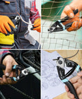 Heavy Duty Cable Cutter Seven And A Half Inch For Wire Rope And Aircraft Cables Cuts Up To Five Thirty Second Inch Diameter in use.