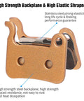Two Pairs Sintered Metal Disc Brake Pads For Ebike MTB And Scooter With Tools Kit Included, showing high strength backplane.