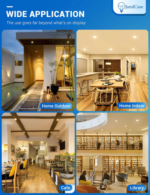 Dimmable BR30 LED Flood Light Bulbs 11W 850lm 3000K used in home outdoor, indoor, cafe, and library for wide application.