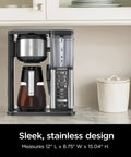 Specialty Coffee Maker For Hot And Iced Brews With Four Styles Classic Rich Over Ice And Specialty Brew Eight Size Options Black on countertop
