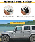 Mountain Themed License Plate Frames Gray On Black Raised Mountain Design Plastic Car Tag Holder With Screws Caps 2 Pack 2 Hole Includes Mountain Vinyl Sticker application instructions