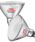 350 Watt Equivalent PAR38 LED Flood Light Bulb Mega Bright 5200 Lumens For Ultra Bright Outdoor Use Daylight 5000K