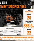 CV Axle Fitment Specifications for Heavy Duty Front Cv Axle Shafts Built Tough As Nails For Polaris Ranger 900 And 1000 Xp UTVs From 2013 To 2020 Plus Rzr S 800 Off Road Gear Oem Ref 1332637 Two Pack Deal.