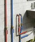 3/4 Inch Brass PEX Ball Valve Set Full Port Quarter Turn Shutoff Hot And Cold Water Supply Red Blue Handles Lead Free Installed