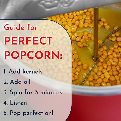 Guide for using Premium Stainless Steel Stove Top Popcorn Maker With Patented Stirring Gears for perfect popcorn.