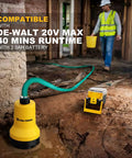 Cordless Submersible Water Transfer Pump With 17 GPM Flow Compatible With Dewalt 20V Max Battery Tool Only in construction site