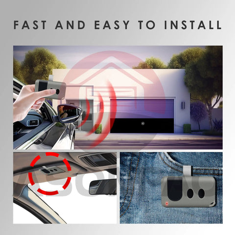Two Pack Replacement Remote For Sears Craftsman Garage Door Opener With Purple Learn Button 315MHz Security Plus Rolling Code Technology For 2006 2013 Models 139.53753 HBW2028