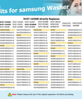 Washer Suspension Rod Replacement Kit Fits DC97-16350E DC97-16350U DC97-16350S compatibility chart for Samsung washers