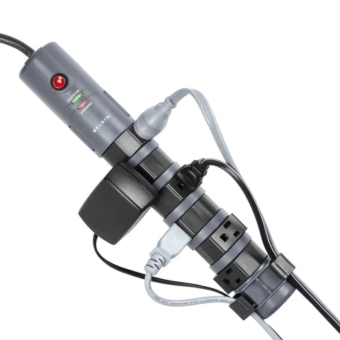 Eight Outlet Pivot Plug Power Strip With Six Foot Cord And Phone Line Protection, Safeguards Up To Eight Devices connected