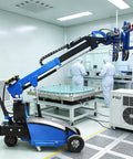 Top Shelf Full Electric Glass Vacuum Lifter Handles Giant Panes Of Glass Granite And Metal Sheets Smooth As Butter No Sweat Loading For Workshop Fabrication And On Site Projects in a clean room setting.