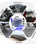 Diagram showing uses of Must Have 835 Piece Car Push Retainer Clips And Plastic Fasteners Kit with 24 sizes for automotive parts.