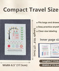 2026 Upgraded Removable Stitch Book Kit With Extra Thick Threads, compact travel size with labeled dimensions and patterns