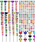 Diy Sparkle Fairy Wand Garden Stakes And Plant Support Kit includes colorful beads and stainless steel rods for custom garden decor.