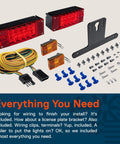 Beefed Up 36 LED Trailer Light Kit With Amber Marker For Over 80 Inch Trailers DOT Approved Waterproof IP67 components