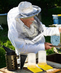Beekeeper using 8 Pack Bee Water Feeders For Beehives, Beekeeping Watering Station For Outdoor Gardens, Easy Drinking Dispensers Keeps Hives Hydrated, Supports Multiple Hives At Once, Honeybee Waterers For Serious Beekeepers