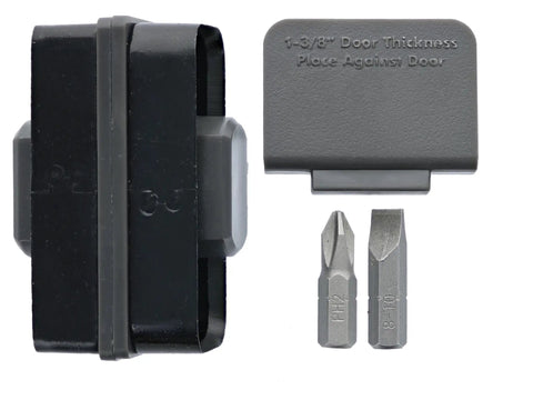 Door Hinge Installation Kit With Mortiser Template And Latch Bundle Includes Built In Bit Storage Carbide Router Bit Self Centering Bit And PH2 8 10SL Double Ended Screwdriver Bit For Quick No Fuss Setup On Routers And Screwdrivers