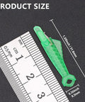 10 Pcs Fish Mouth Sewing Machine Needle Threader Set Upgraded 2024, green threader with ruler showing size 31.8mm x 9.3mm