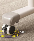 Adjustable Standing Desk With Manual Height Control Ergonomic Work Table For Home Office Gaming Setup Solid Dark Brown Finish Multi Functional Bedside Surface Built Different For Your Daily Grind with 360-degree swivel caster wheel.