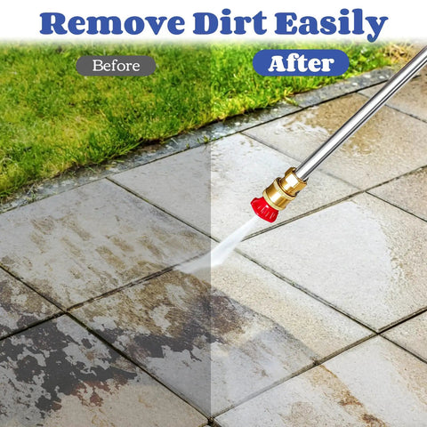 High Pressure Washer Wand With Dual Mode Nozzle Attachments cleaning patio with hydro jet for deep clean