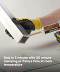 Applying Two-Part Fast Cure Clear Epoxy Adhesive DP100 to metal with 200 mL Duo-Pak for high shear strength, clear bond