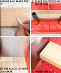 Step-by-step guide using 12 Inch Miter Box Kit With Saw Included For No Nonsense Precise Cuts At 90 45 22.5 And 0 Degrees