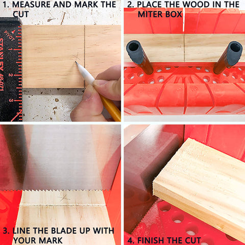 Step-by-step guide using 12 Inch Miter Box Kit With Saw Included For No Nonsense Precise Cuts At 90 45 22.5 And 0 Degrees