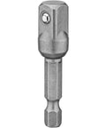 1/4-Inch Hex Drive To 3/8-Inch Socket Adapter For Drills, Hardened Steel Quick-Connect Converter, Silver Finish