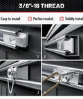 3/8-16 Thread T Slot Nut Fits Toyota Tacoma Tundra Bed Rails Deck Track Stainless Steel shown in secure installation demo