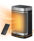 Space Heater 1500W Portable Electric Heater For Indoor Use With Remote PTC Ceramic Thermostat Fast Heat 70 Degree Oscillation