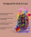 Rainbow Leopard Eco Friendly Satin Scrunchies Set 4 Pcs Soft As Silk Hair Ties That Glide No Damage For Frizz Free Sleep Ponytail