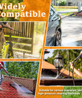 Various uses of the Beefy Nine Piece Stainless Steel Quick Disconnect Adapter Kit For Pressure Washers M22 14 Swivel shown.