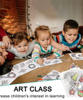 Kickstart Your Craft Game With This Hella Cool 198 Piece Heat Shrink Plastic Sheet Kit featuring kids coloring and crafting together.