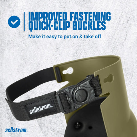 Close-up of Ultra Flex III KneePro Knee Pads With Triple Layer Foam Cushioning, showcasing quick-clip buckle for fast fastening.